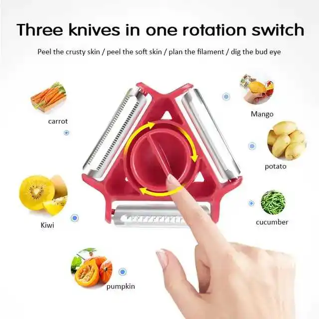 Buy 360 degree 3 in 1 vegetable peeler 