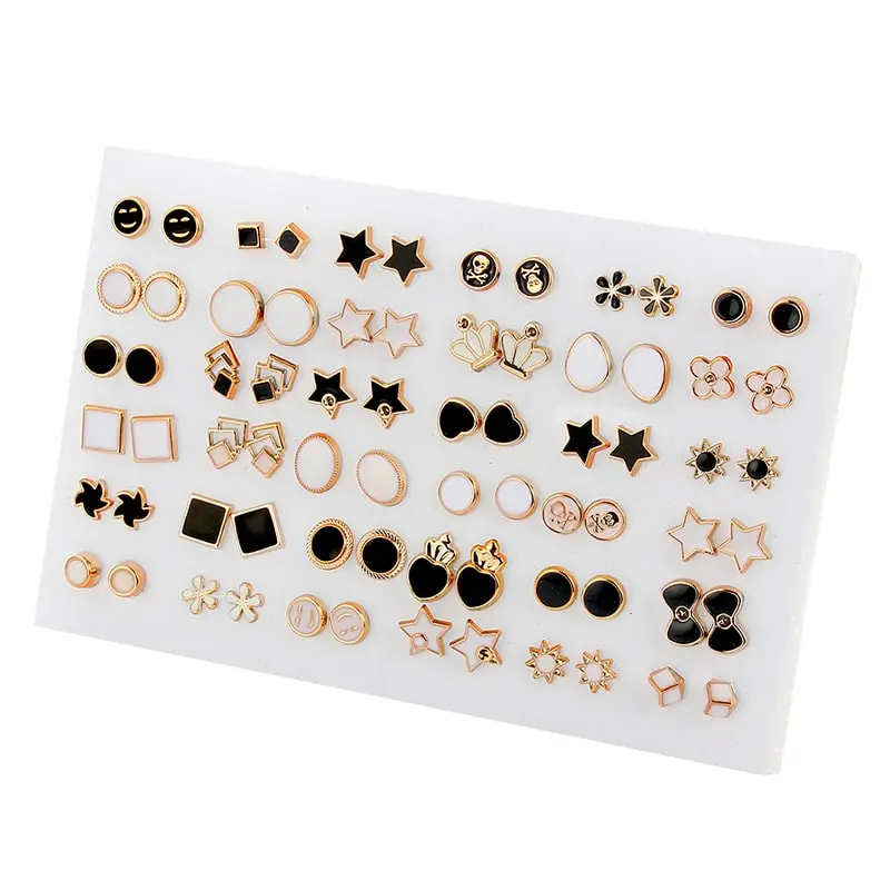 Buy 20 Pairs Mixed Styles White Black Ear rings tops studs and earrings drops latest designs at best price online in pakistan