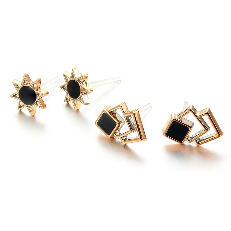 Buy 5 Pairs Mixed Styles White Black Ear rings tops studs and earrings drops latest designs at best price online in pakistan