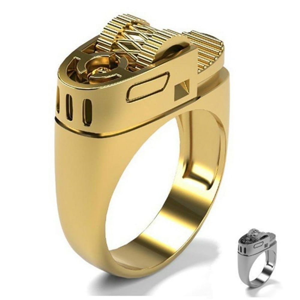 Novelty Punk ring Lighter at best price Gear Rings for Men Hip Hop Silver Gear Rings Mens Jewellery Gothic Accessories Party Rings Birthday Gifts